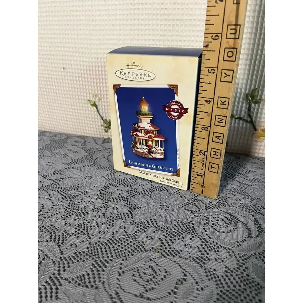 Hallmark Keepsake Lighthouse Greetings Magic Collectors Series Ornament Box